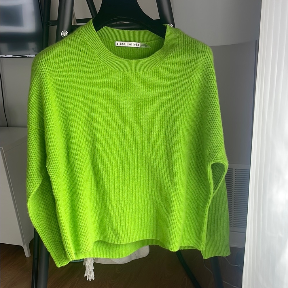 Alice + Olivia Women's XS Green cashmere Sweater